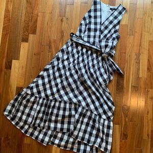 JCrew Buffalo check hi-lo dress